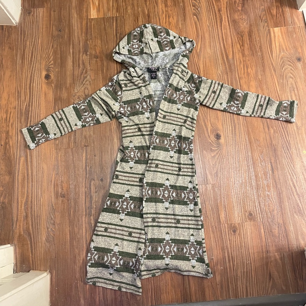 Camo colored cardigan/camisole. Size S
